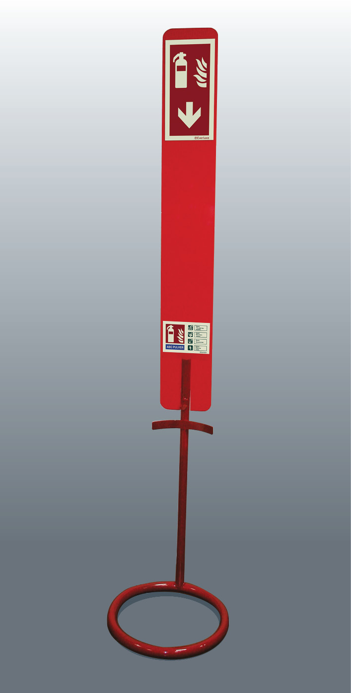 Stativet S1 - Rød - med ABC Pulver ID-skilt