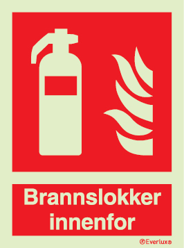 Brannslokker innenfor | Skilt i henhold til NS ISO 7010