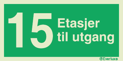 15 etasjer til utgang