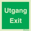 Utgang | Exit Skilt