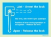 Låst/ Åpen | Arrest the lock/ Release the lock