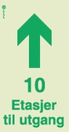 10 etasjer til utgang